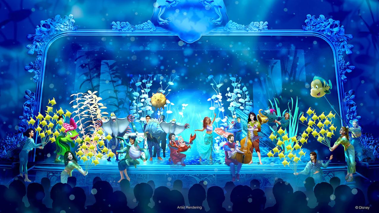 Scenes from The Little Mermaid Stage Show Aboard Disney Wish