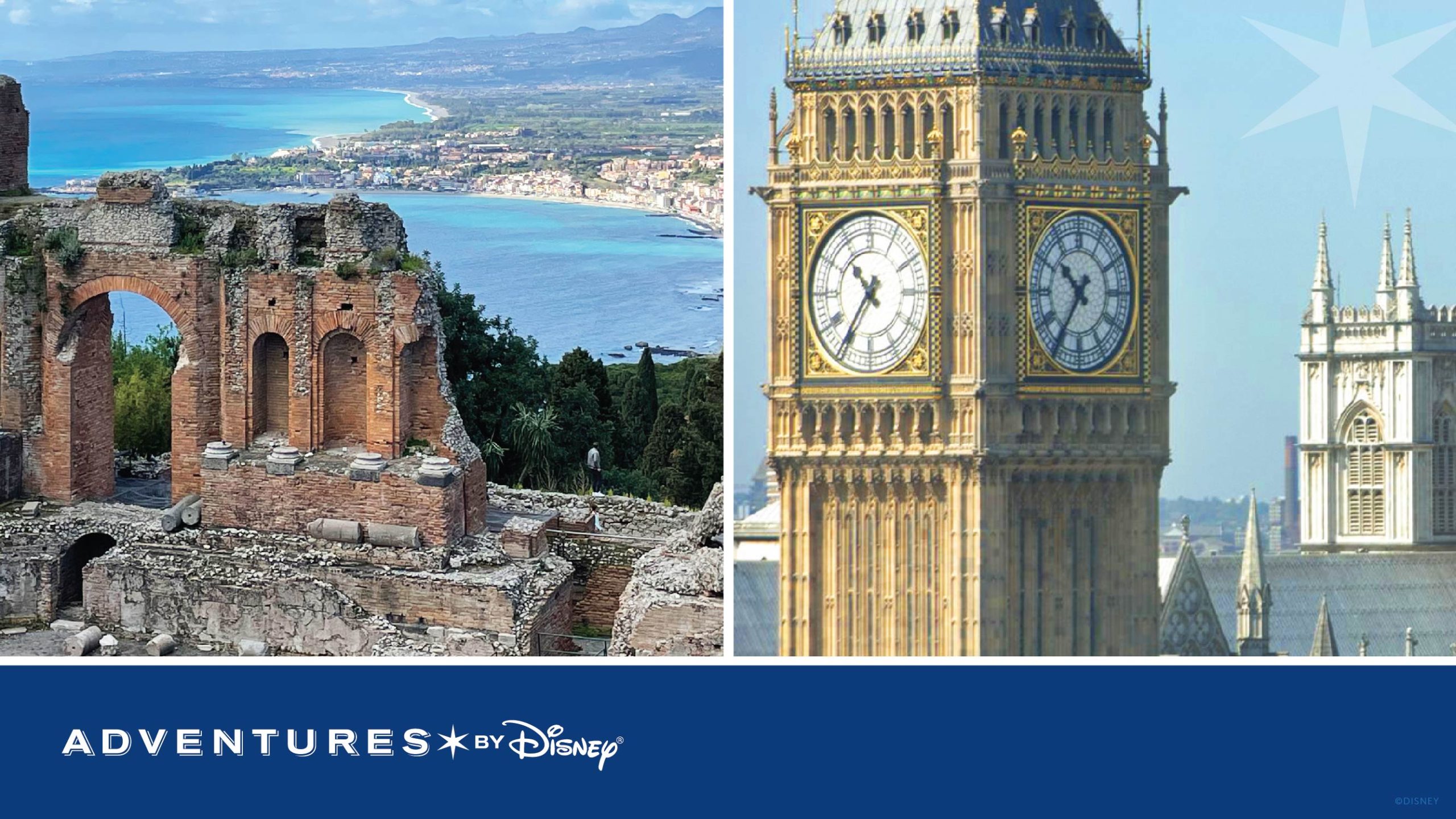 New 2023 Adventure by Disney Destinations Including the Big Ben