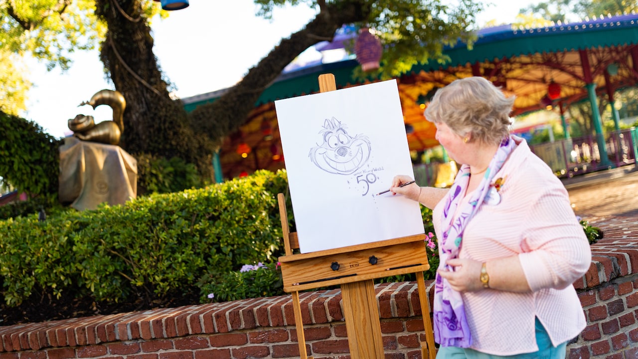 Drawing of the Cheshire Cat, Walt Disney World Resort