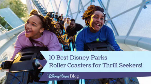 Kids riding TRON in Magic Kingdom Park in Disney World.