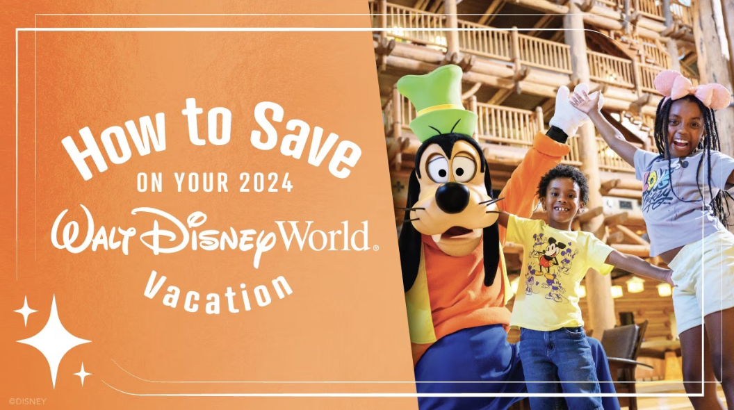 Two children posing with Goofy