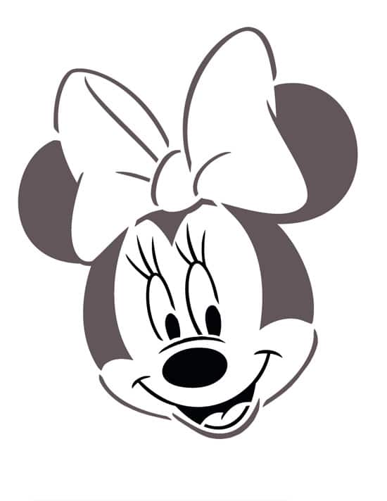 Minnie Mouse Pumpkin Carving Stencil