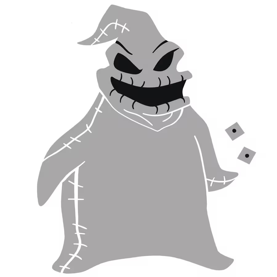Oogie Boogie Pumpkin Carving Stencil