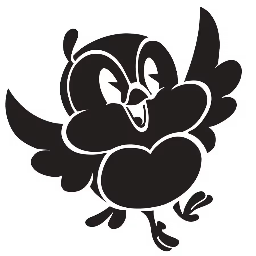 Runaway Railway Bird Pumpkin Carving Stencil Chuuby