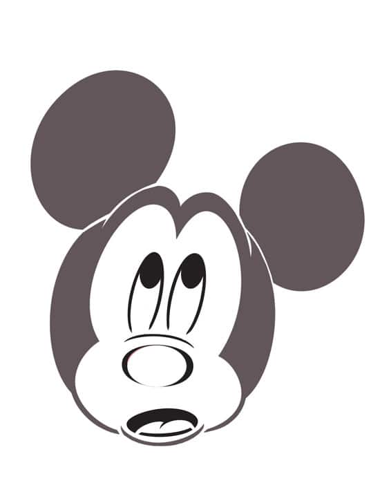 Scared Mickey Pumpkin Carving Stencil