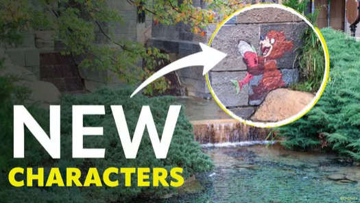 Brother Bear Chalk Art at EPCOT