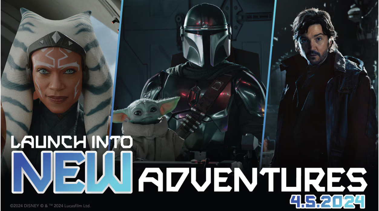 Ahsoka, Andor and The Mandalorian Inspire New Star Tours Adventures blog header