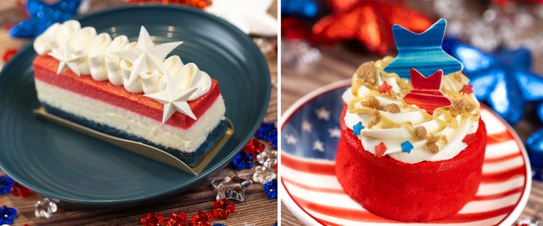 Fourth of July Cheesecake; Red, White, and Brownie