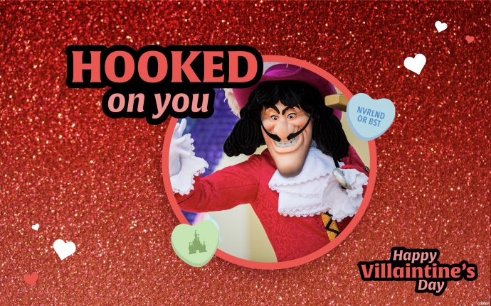Villaintine's Day Card Captain Hook Wallpaper