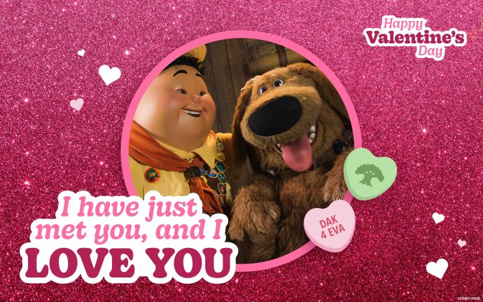 Valentine's Day Card Russell and Dug Wallpaper