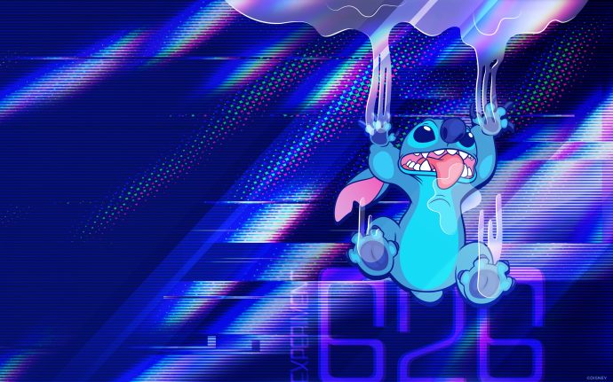 2023 Stitch Experiment 626 Glitch Wallpaper