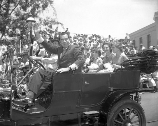 Monorail Opening Pre-Parade with Vice President Richard Nixon at Disneyland on June 14, 1959