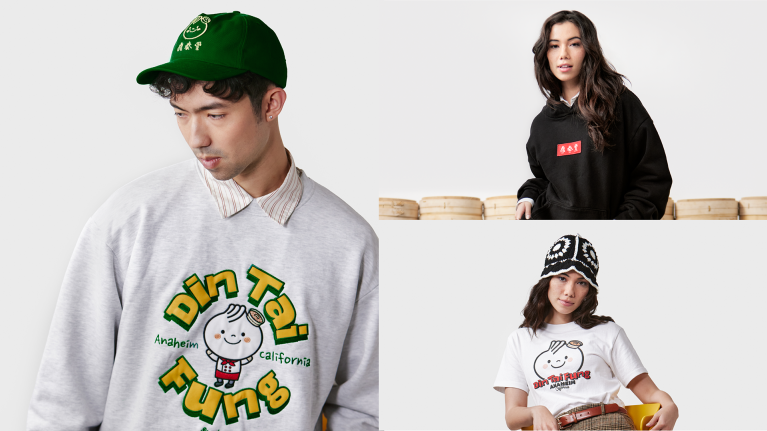 Collage of Din Tai Fung Merch Apparel