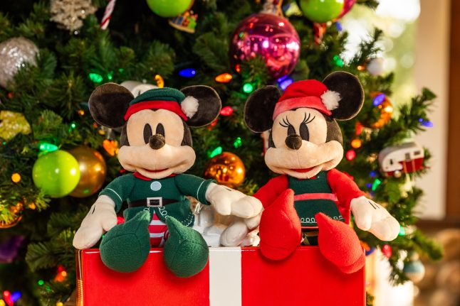 Holiday Mickey and Minnie Plush 