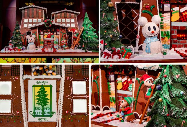 Gingerbread house displays at Disneyland Resort