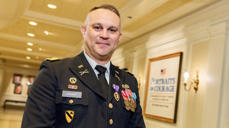 John Arant at the Purple Heart Ceremony