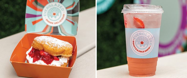 Strawberry Shortcake Donut, Italian-Style Strawberry Soda