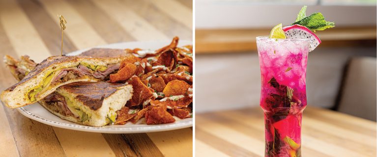 Tampa-Style Cuban Sandwich and Dragon Fruit Mojito