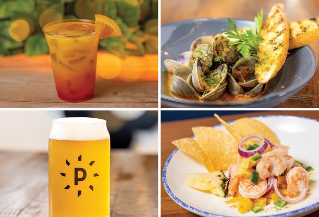 Tequila Sunrise, Cedar Key Littleneck Clams, Islamorada Citrus Ale, Key West Shrimp Ceviche