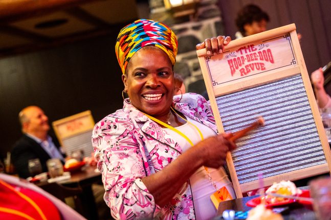 2024 Disney Grants recipients enjoy a surprise at Hoop-Dee-Doo Musical Revue