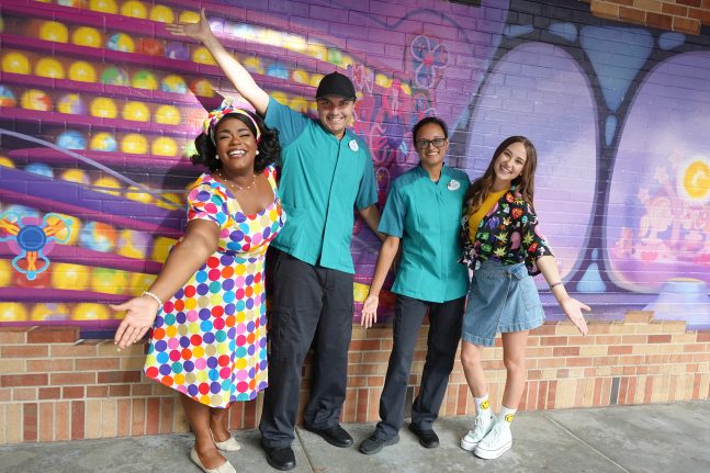 Cast member smile with Kensington Tallman, the voice of Riley in "Inside Out 2"