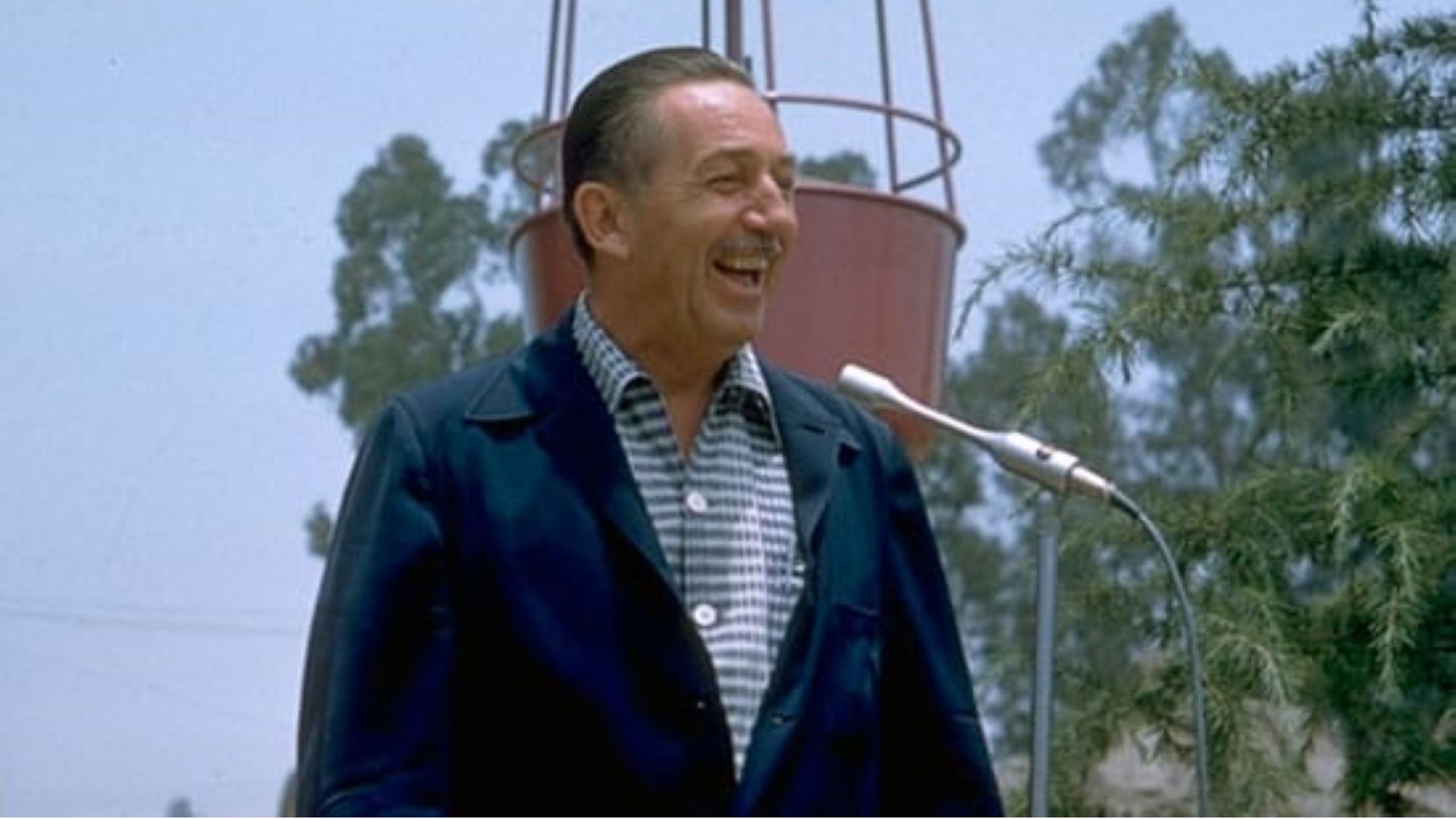 1956 Photo: Walt Disney at Opening of Skyway to Fantasyland at Disneyland Park