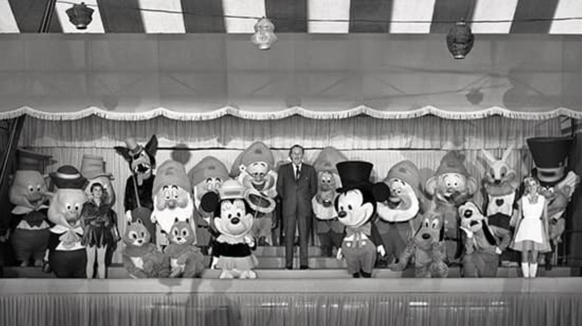 Walt Disney and the Disney Characters at Disneyland Park
