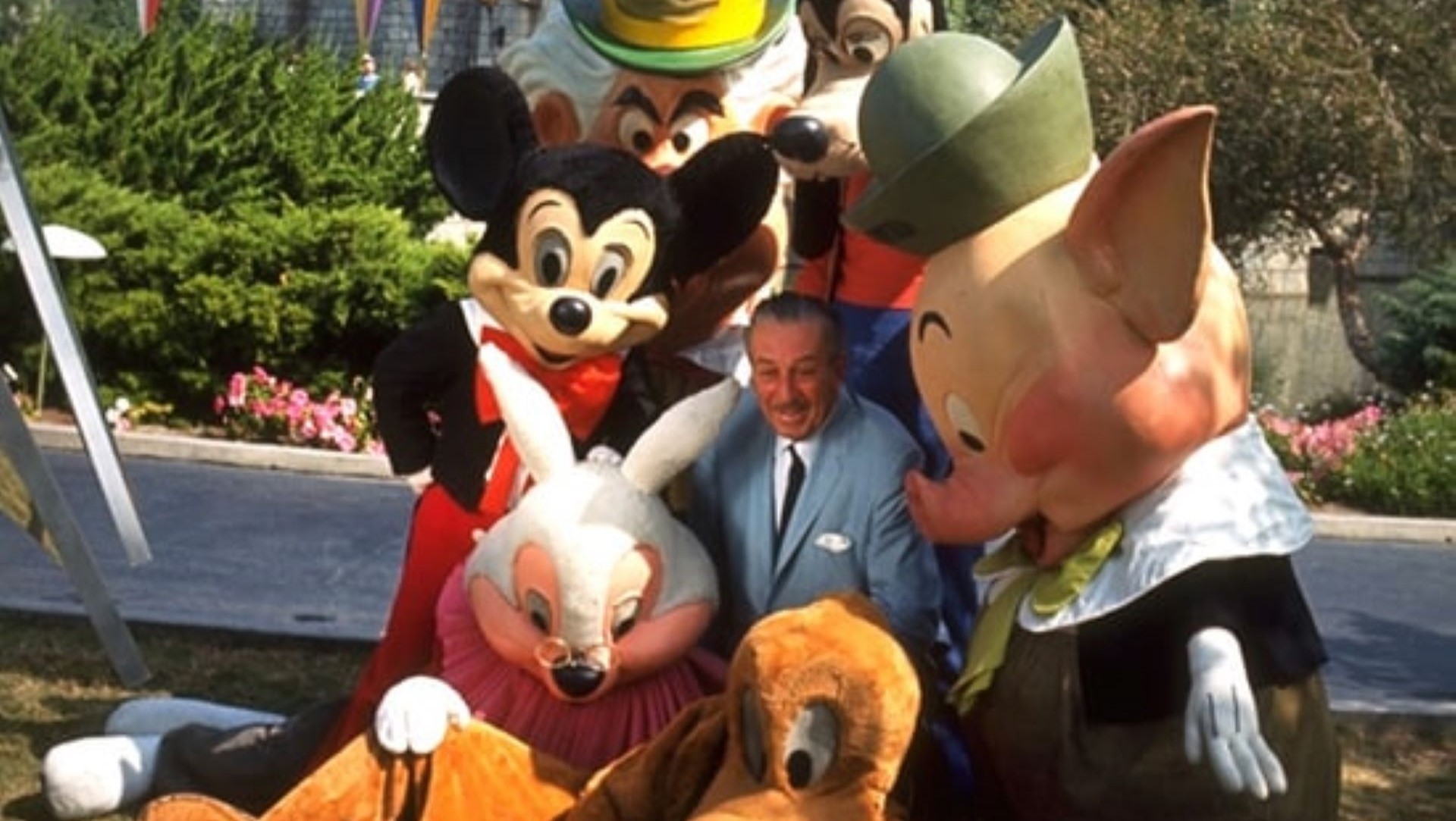 Walt Disney and the Disney Characters at Disneyland Park