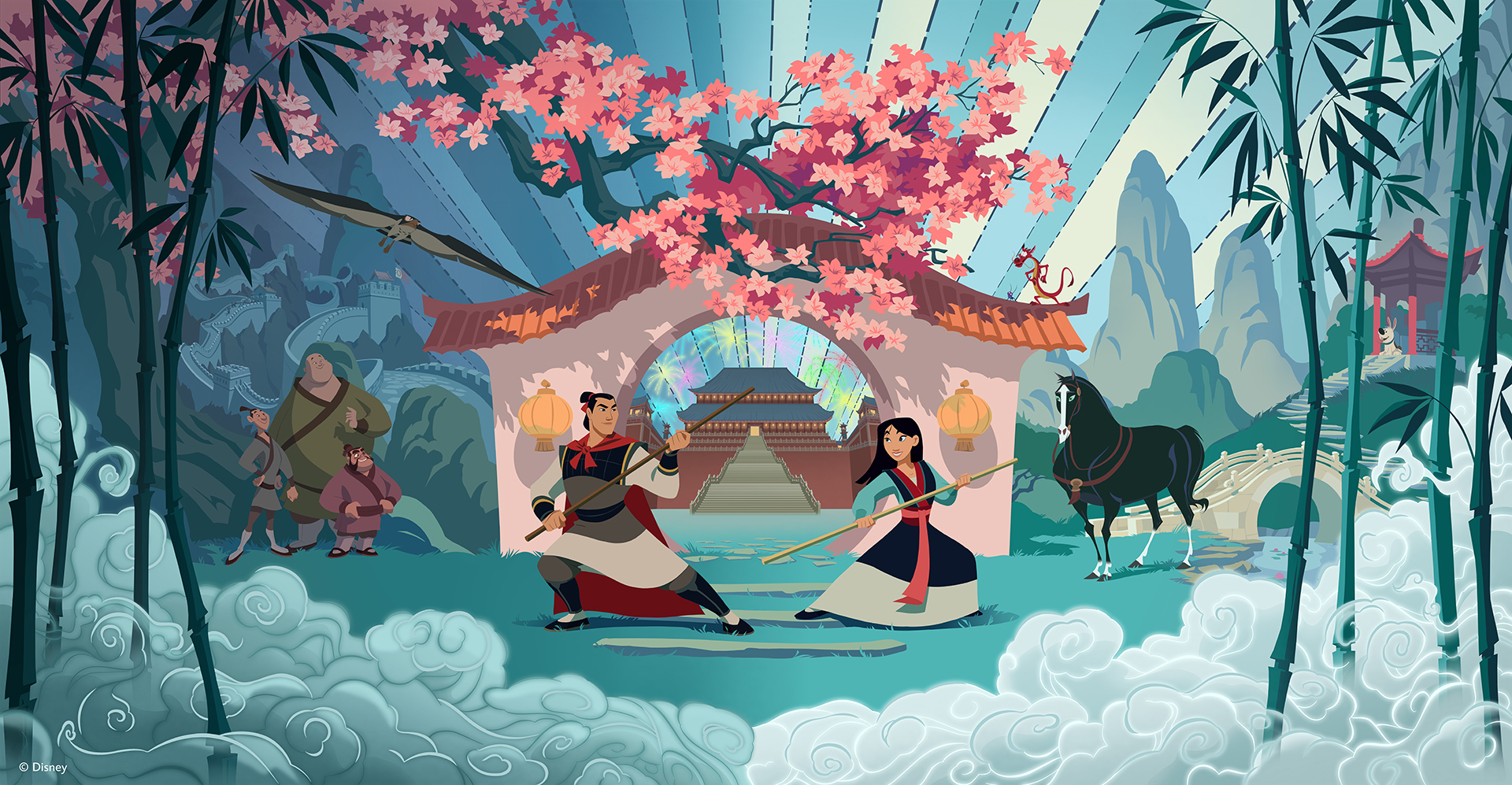 Disney Destiny Stateroom Artwork - Mulan