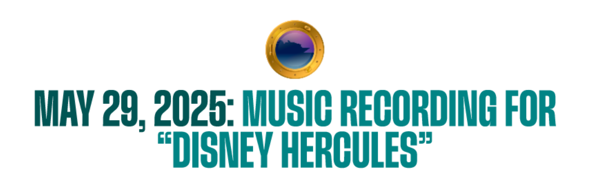 Music Recording for "Disney Hercules"