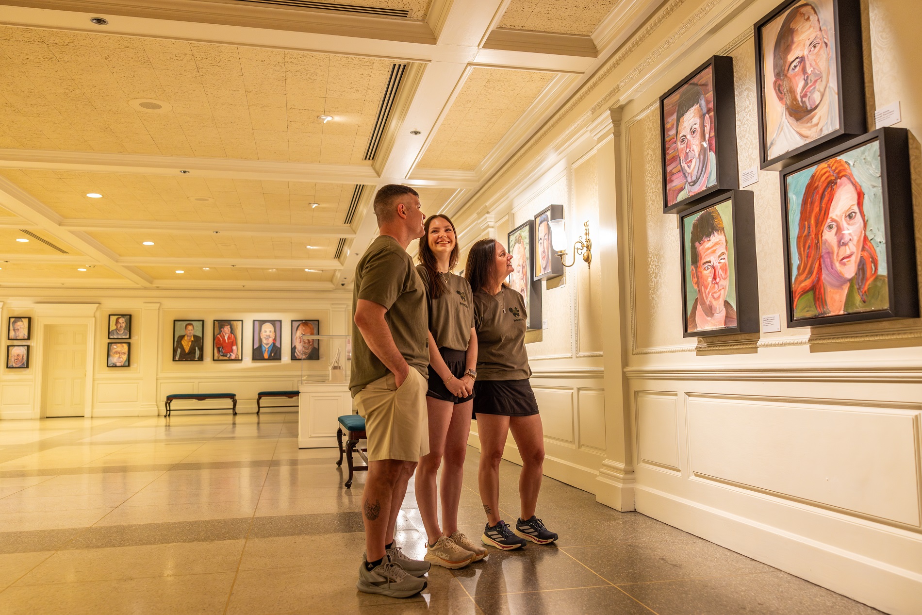 Veteran Visits Portrait at Portraits of Courage by George W Bush