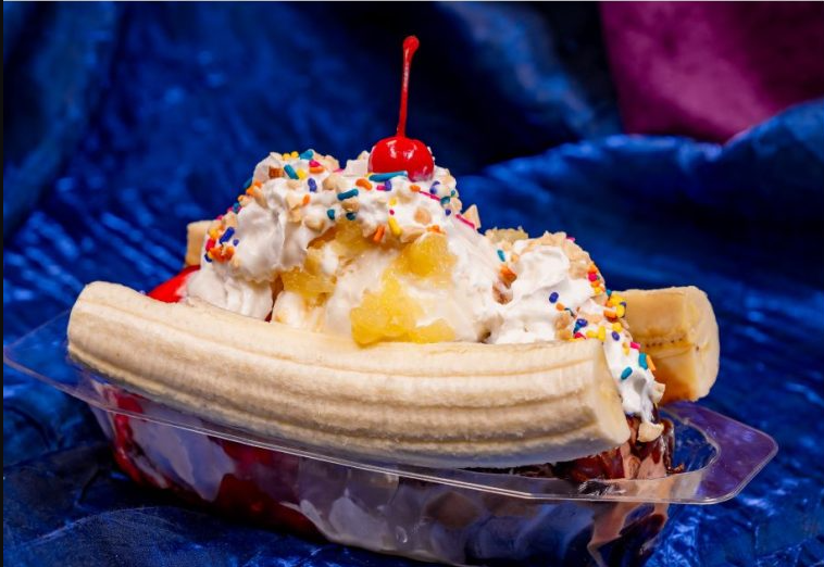 Vintage Banana Split Gibson Girl Ice Cream Parlor