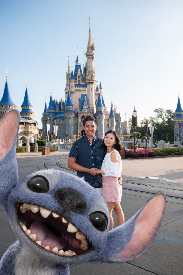 WDW Castle Stitch Photobomb Magic Kingdom DPI
