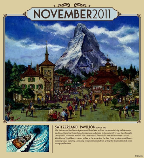 November 2011: Switzerland Pavilion EPCOT 1985
