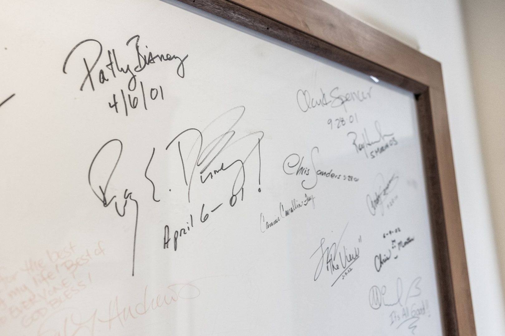 Feature Animation Signature Wall Roy Disney