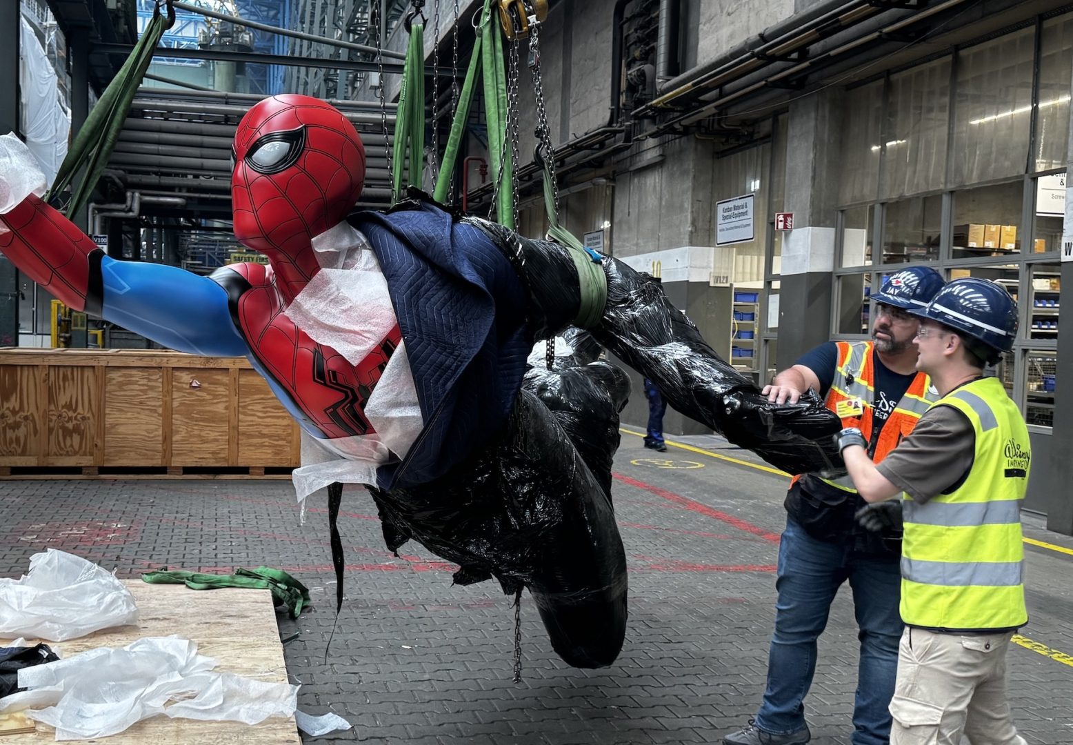 Imagineers install Spider-Man stern character on the Disney Destiny