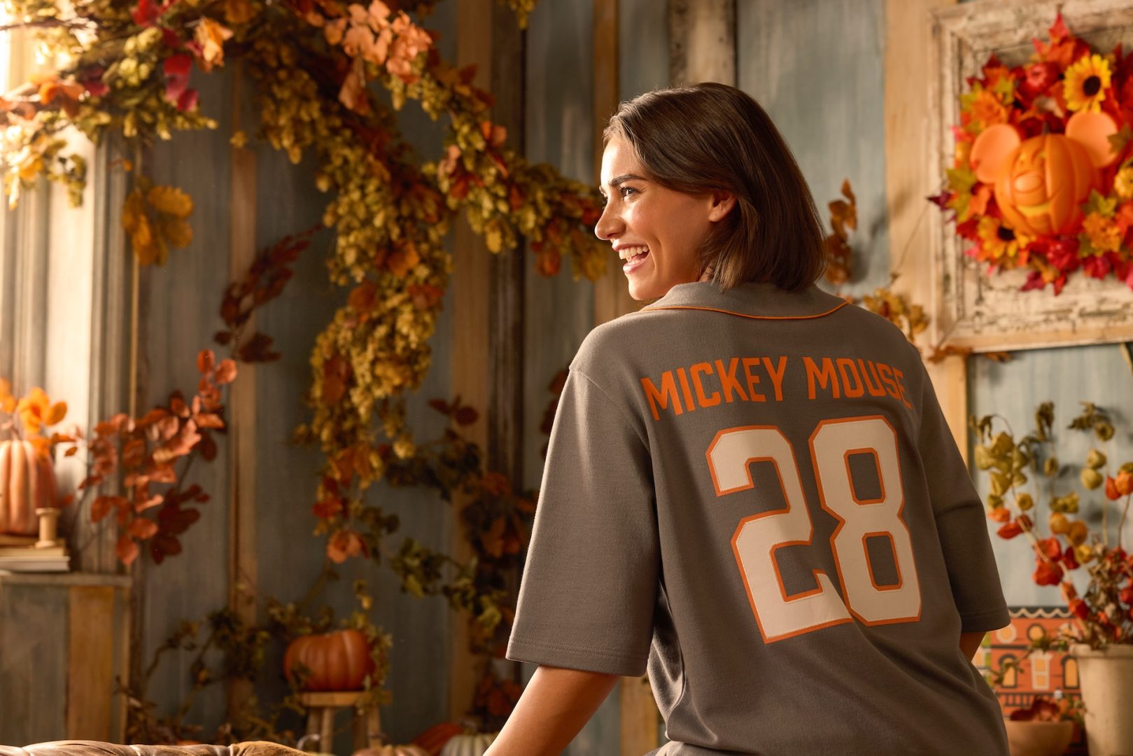 Woman wearing Mickey Mouse Sport Jersey