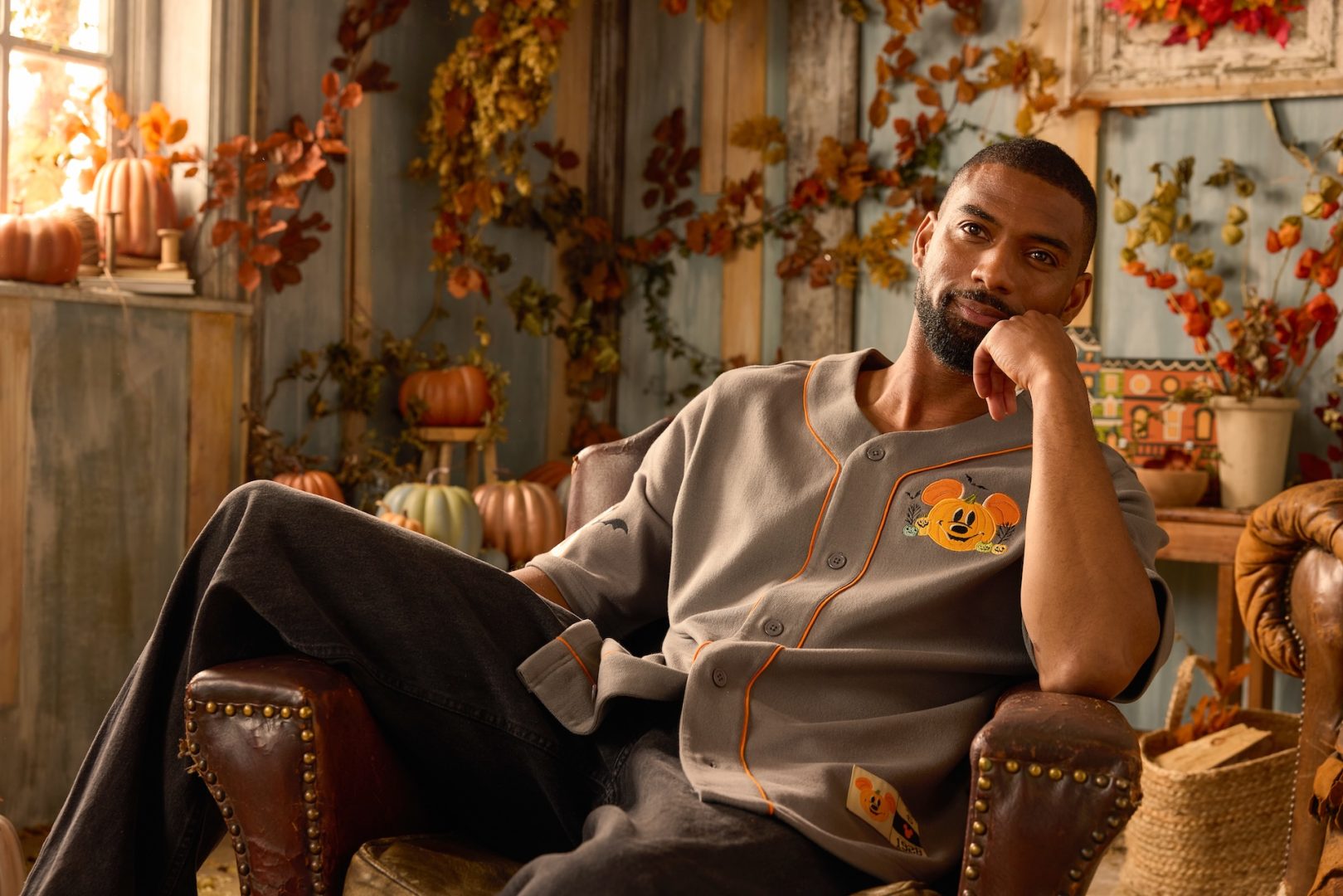 Man wearing Mickey Mouse Sport Jersey