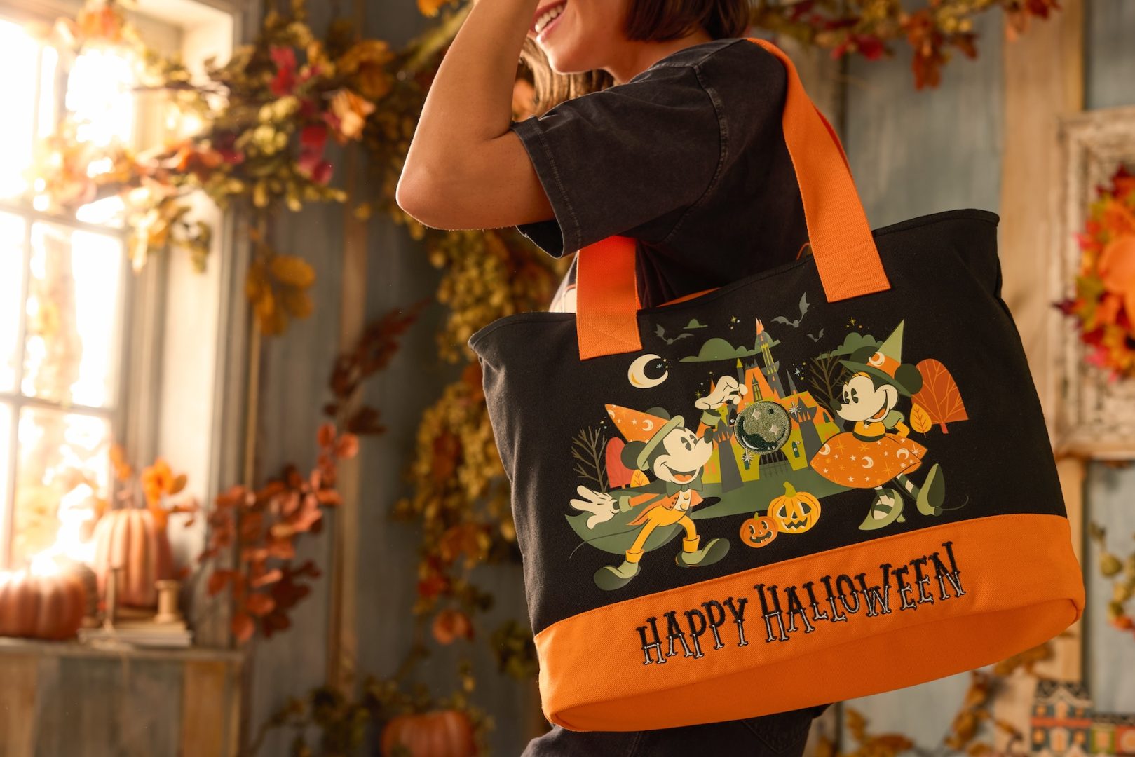 Mickey and Friends Halloween Canvas Tote Bag
