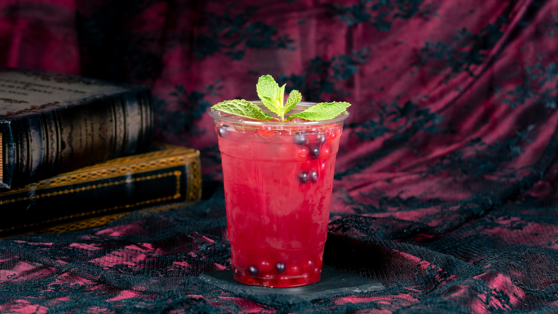 Cranberry-Pomegranate Mint Julep