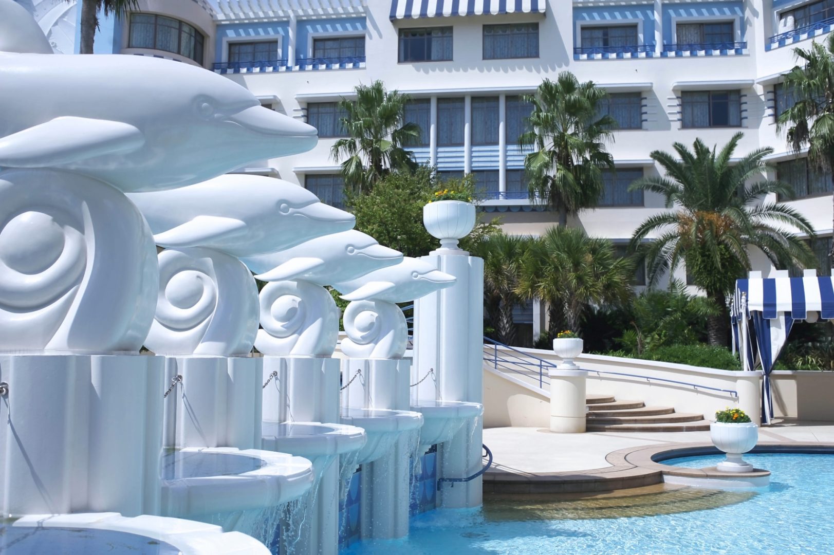 Disney Ambassador Hotel outdoor pool close up
