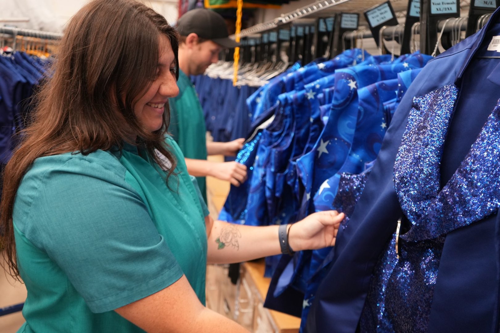 Robin, Costuming Coordinator organizing Disney Starlight costumes