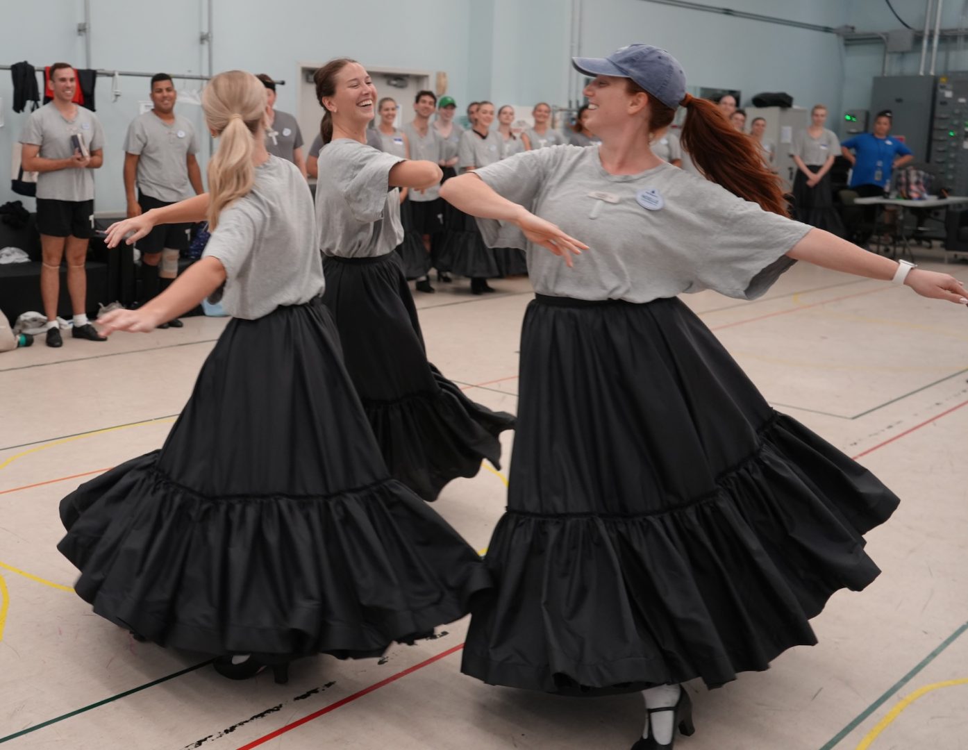 Saige, Kelsey & Noelle, Performers in the rehearsal room for Disney Starlight