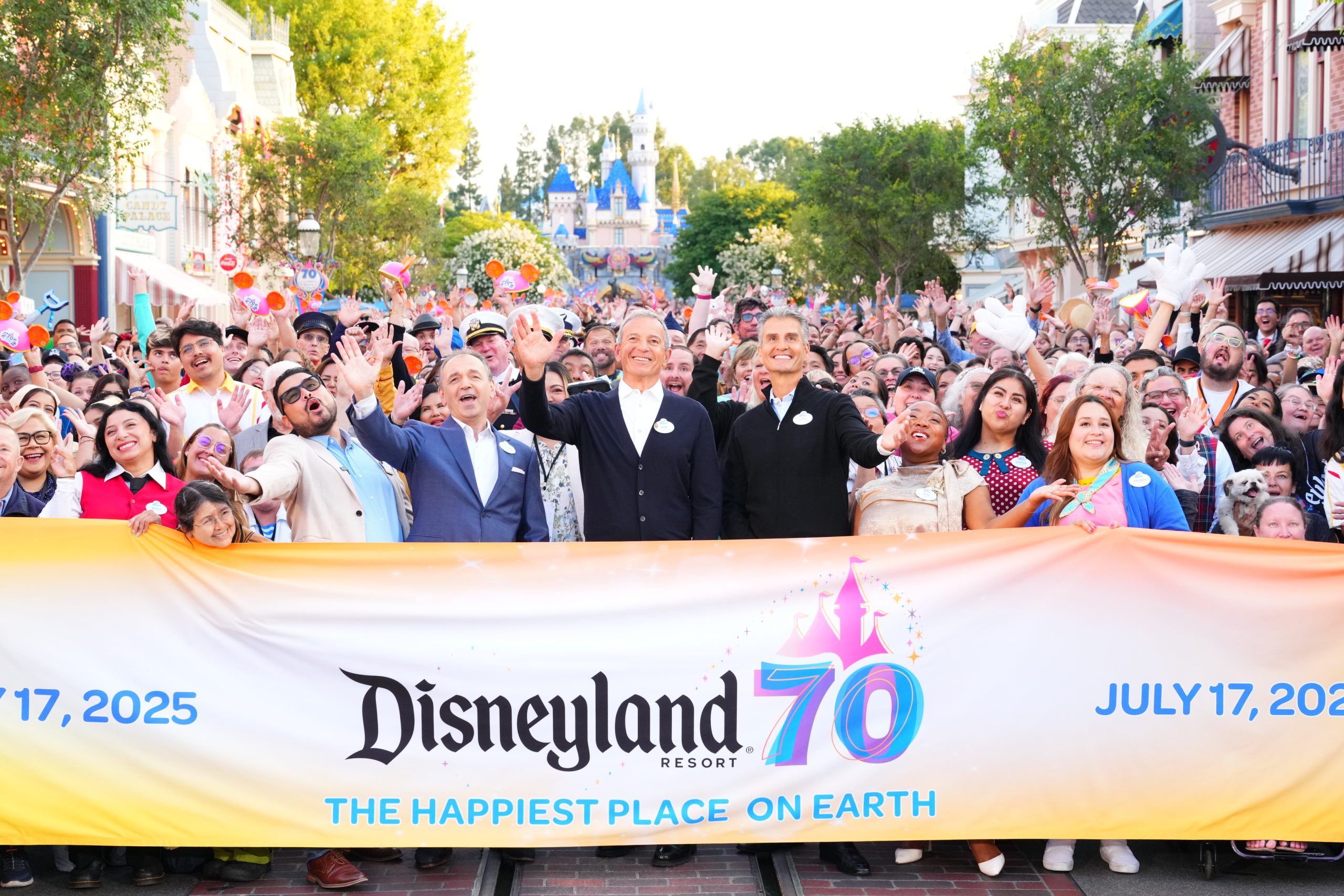 Bob Iger and Josh D’Amaro Celebrate 70 Years of Disneyland with Cast