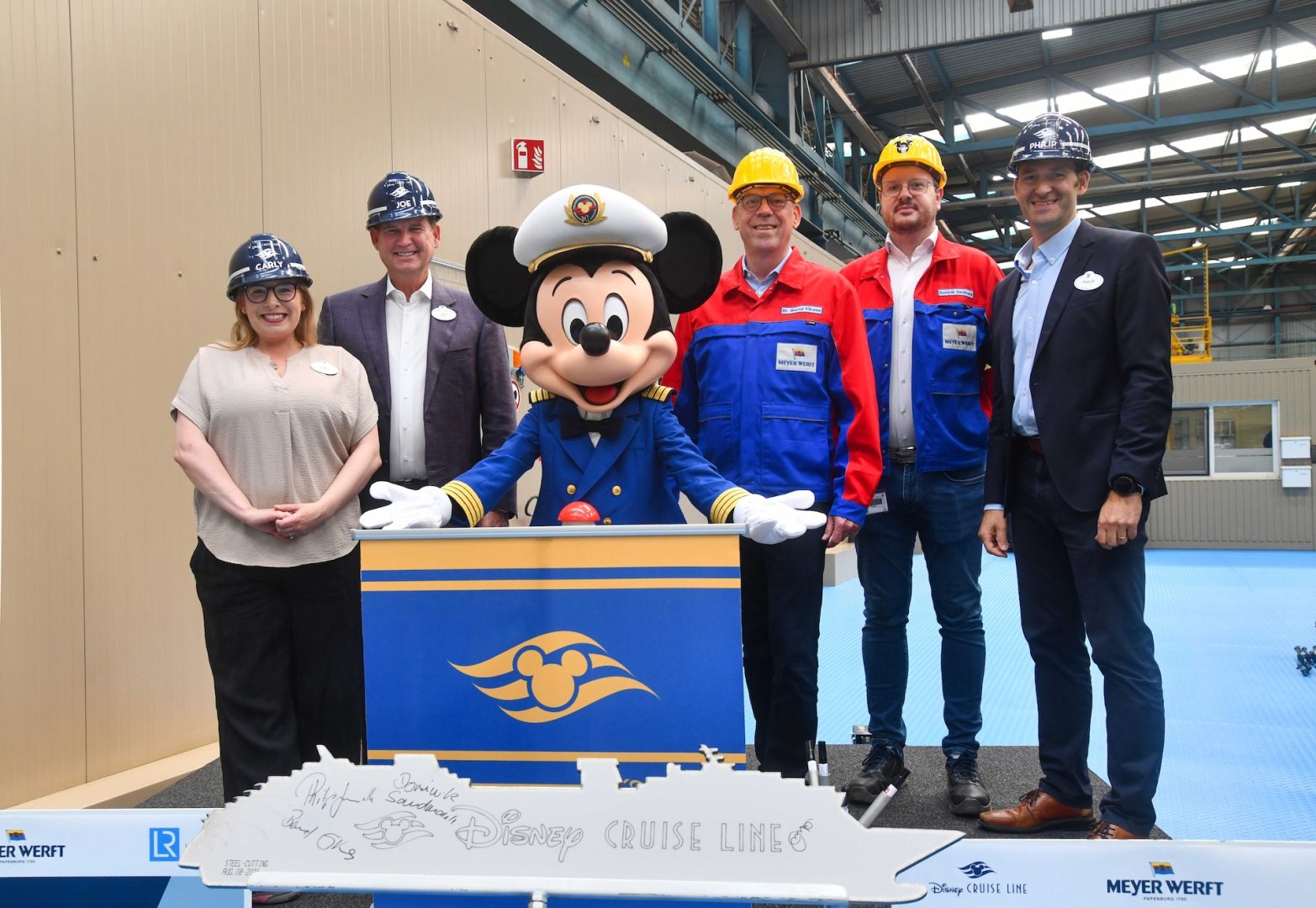 Disney Cruise Line Disney Destiny Steel Cutting Ceremony