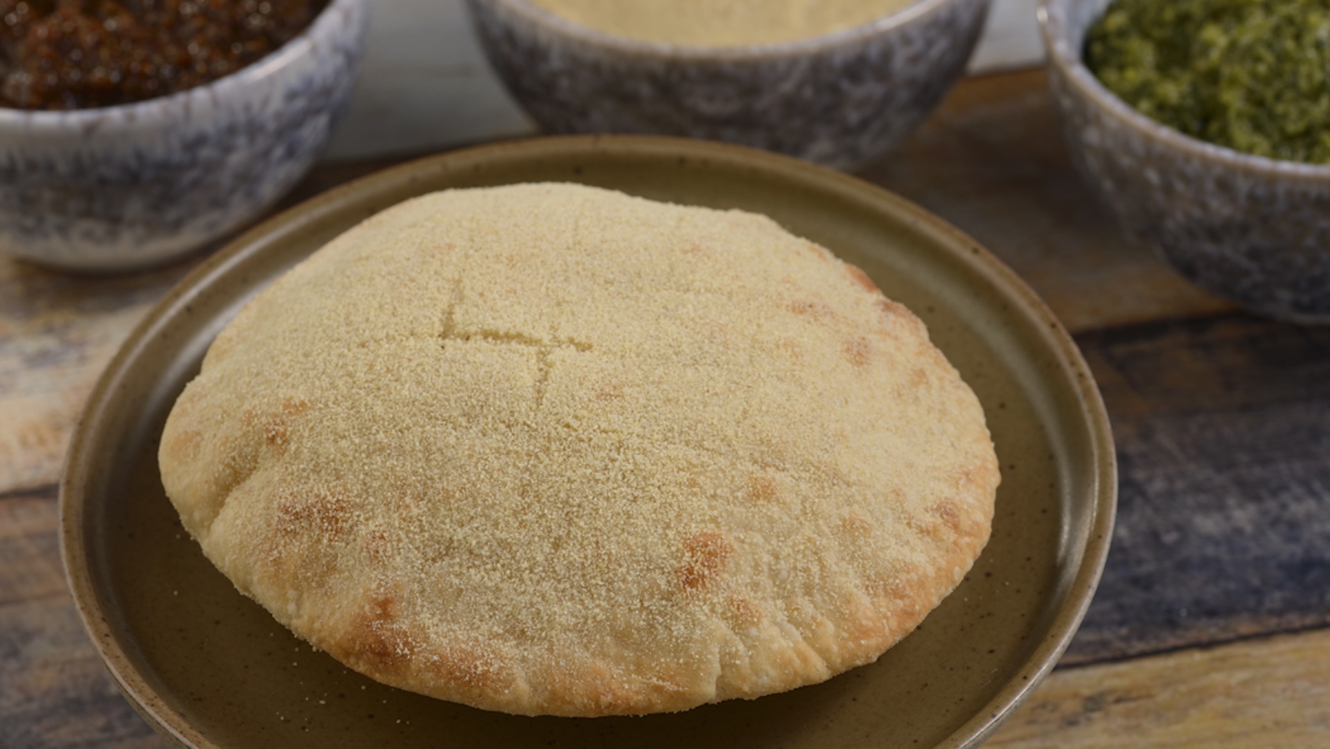 EPCOT Food & Wine Festival Stone-baked Moroccan Bread with assorted dips