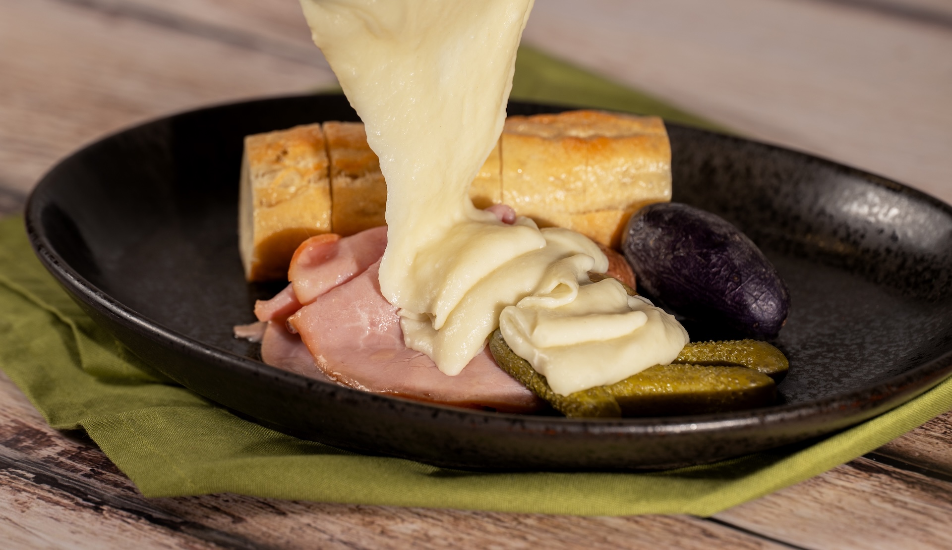 EPCOT Food & Wine Festival Warm Raclette Swiss Cheese and Alpine Ham