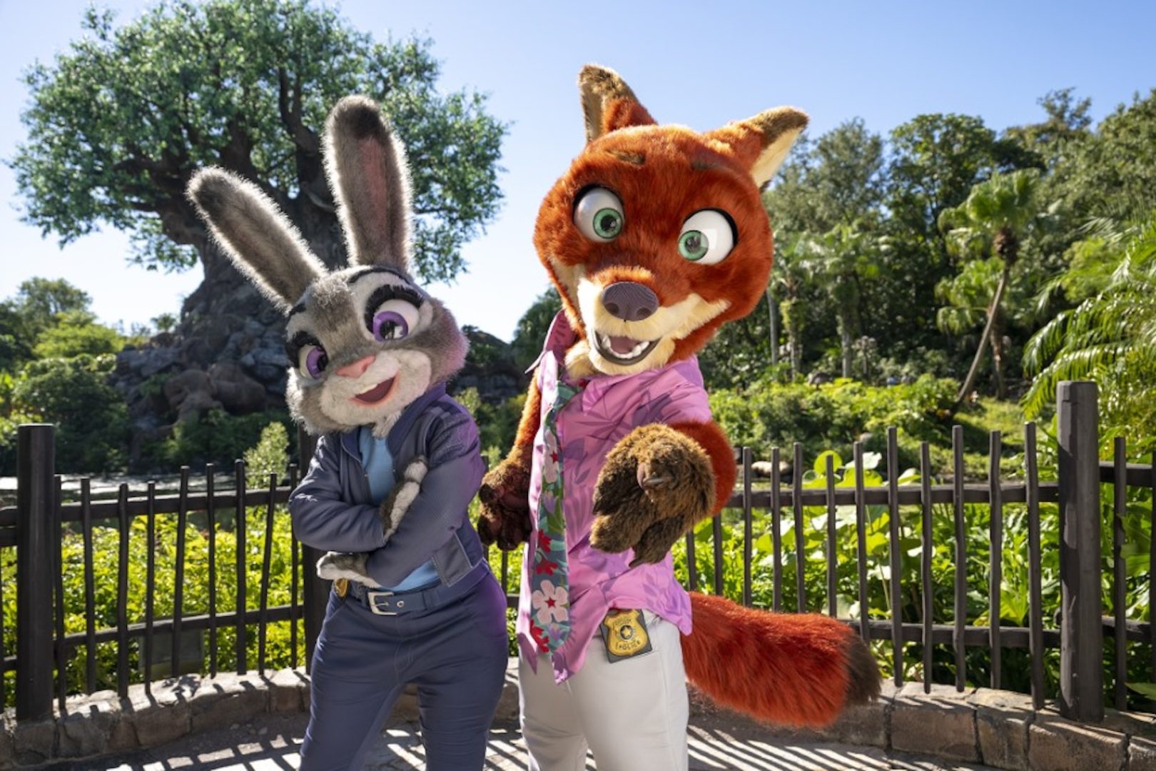 Judy and Nick Character Greetings at Animal Kingdom in Discovery Island