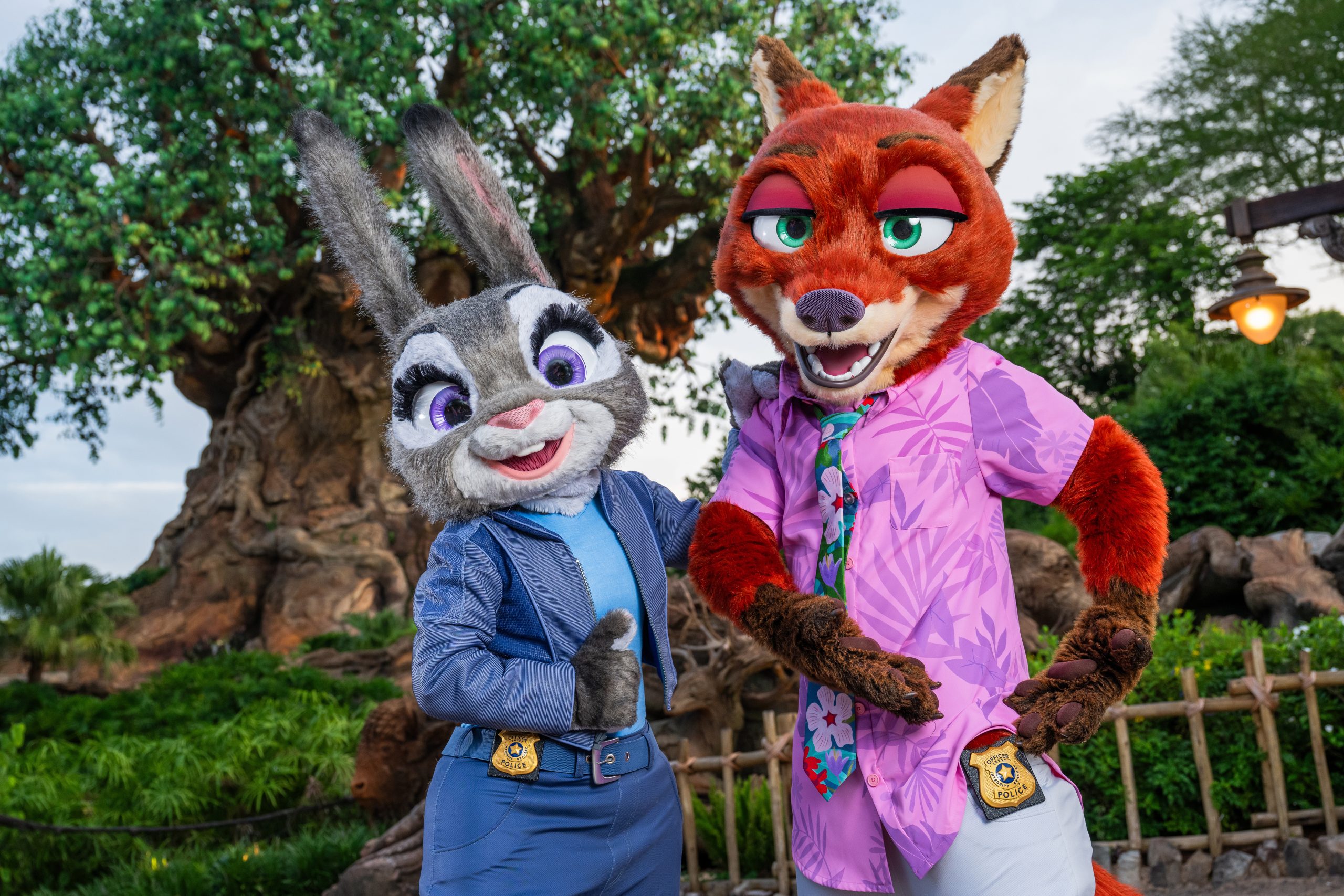 Judy and Nick Character Greetings at Animal Kingdom in Discovery Island