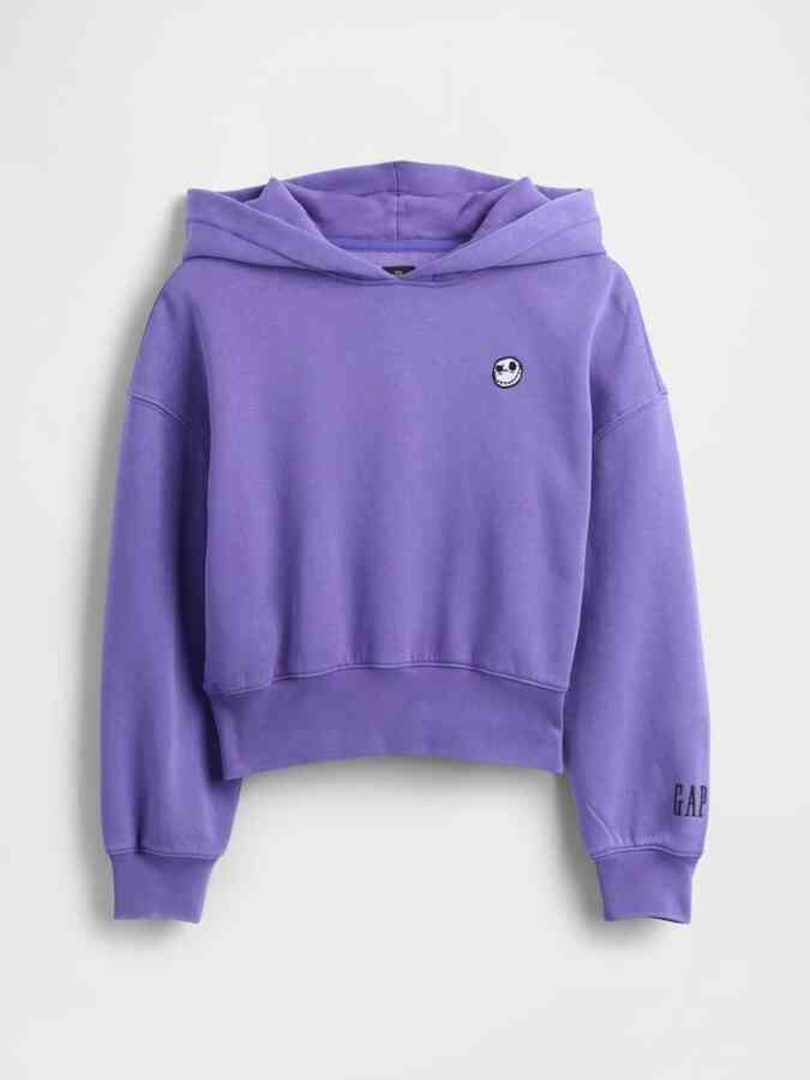 2025 Gap Nightmare Before Christmas Halloween Merchandise Collection Kids VintageSoft Crop Hoodie